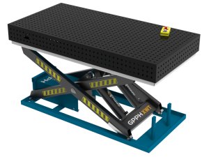 Banco per saldatura SteelEco idraulico GPPH 2x1mt spessore 8mm, fori 16mm su griglia 50x50mm