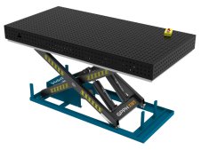 Banco per saldatura SteelEco idraulico GPPH 2,4x1,2mt spessore 8mm, fori 16mm su griglia 50x50mm