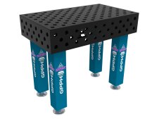 Banco per saldatura SteelExpert GPPH 1x0,6mt spessore 25mm, fori 28mm in griglia diagonale