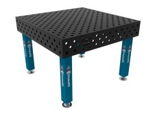 Banco per saldatura SteelMax GPPH 1,2x1,2mt spessore 15mm, fori 28mm griglia diagonale