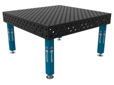 Banco per saldatura SteelMax GPPH 1,5x1,48mt spessore 15mm, fori 28mm griglia diagonale