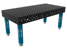 Banco per saldatura SteelMax GPPH 2x1mt spessore 15mm, fori 28mm griglia diagonale