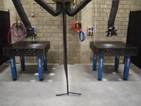 Banco per saldatura SteelMax GPPH in acciaio rinforzato 1x1mt  fori 28mm