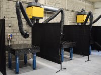 Banco per saldatura SteelMax GPPH in acciaio rinforzato 1x1mt  fori 28mm