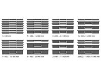 Organizer GT Line 467x255x60mm con spugna per trolley Al1X