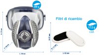 Respiratore GVS SPR404 protezione integrale Elipse P3 antiodore tag S-M