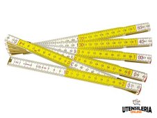Doppimetro in legno IORI 2 metri da 10 stecche con rivetti invisibili, Classe III Doppimetro in legno IORI 2 metri da 10 stecche con rivetti invisibili, Classe III