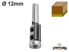 Fresa a coltellino HW per rifilare cuscinetto inferiore codolo Ø12mm Fresa a coltellino HW per rifilare cuscinetto inferiore codolo Ø12mm