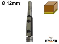 Fresa a coltellino HW per rifilare doppio cuscinetto inferiore codolo Ø12mm Fresa a coltellino HW per rifilare doppio cuscinetto inferiore codolo Ø12mm
