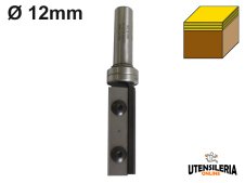 Fresa a coltellino HW per rifilare doppio cuscinetto superiore codolo Ø12mm Fresa a coltellino HW per rifilare doppio cuscinetto superiore codolo Ø12mm