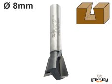 Fresa Klein HW per incastri a coda di rondine codolo Ø8mm Fresa Klein HW per incastri a coda di rondine codolo Ø8mm