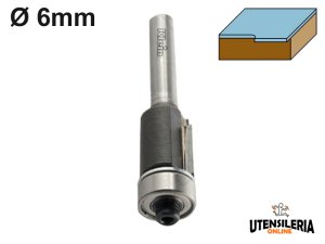 Fresa per rifilare HW Klein con cuscinetto codolo Ø6mm