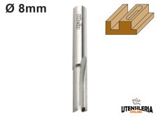 Fresa integrale a tagliente diritto per canali Klein con codolo Ø8mm Fresa integrale a tagliente diritto per canali Klein con codolo Ø8mm