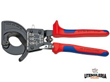 Knipex cesoia cremagliera a cricchetto per cavi e funi, 250 mm