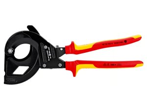 Knipex cesoia cremagliera con impugnatura isolata per taglio cavi a nastro d’acciaio, 315mm