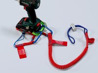 Knipex fettuccia di ancoraggio utensili con moschettone fisso per lavorazioni in quota, 900mm