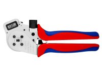 Knipex pinza a 4 punzoni per contatti torniti, regolazione digitale 0,14-6 mm² in valigetta plastica