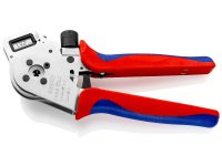 Knipex pinza a 4 punzoni per contatti torniti, regolazione digitale 0,14-6 mm² in valigetta plastica