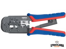 Knipex pinza crimpatrice per connettori Western 6-8 poli RJ11/12 e RJ45