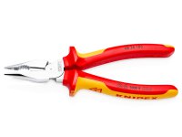 Knipex pinza universale con testa a punta cromata e impugnature VDE, 185mm