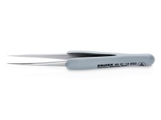 Knipex pinzetta di precisione a becchi lunghi impugnatura in gomma per elettronica, 112mm