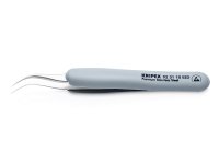 Knipex pinzetta di precisione a becchi piegati impugnatura in gomma per elettronica, 122mm