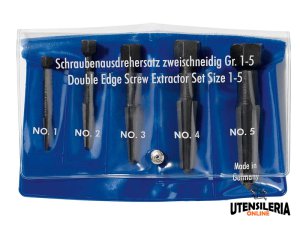 Knipex set di estrattori per vite a doppia lama M5-M20 in valigetta di plastica (5pz)