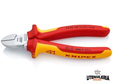 Knipex tronchese tagliente laterale con manici isolati, 160mm