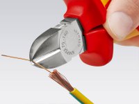 Knipex tronchese tagliente laterale con manici isolati e anello di fissaggio, 160mm