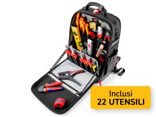 Zaino portautensili Knipex Modular X18 Elettrico con 22 utensili isolati per elettricisti