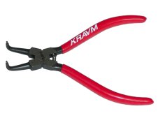 Pinza angolo 90° Kravm per anelli di sicurezza interni, 160mm Pinza angolo 90° Kravm per anelli di sicurezza interni, 160mm
