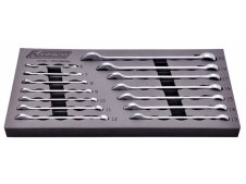 Serie 14 chiavi a combinate Kravm 6-22mm in supporto termoretraibile Serie 14 chiavi a combinate Kravm 6-22mm in supporto termoretraibile