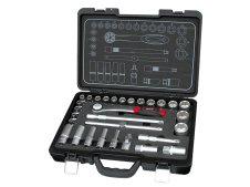 Set 30 bussole Kravm con cricchetto attacco 1/2" in valigetta Set 30 bussole Kravm con cricchetto attacco 1/2" in valigetta