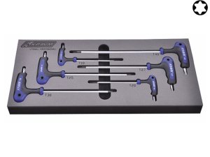 Set 6 chiavi a T impronta Torx Kravm con impugnatura