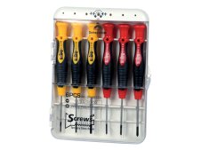 Set 6 giraviti di precisione Kravm con magnetizzatore e smagnetizzatore Set 6 giraviti di precisione Kravm con magnetizzatore e smagnetizzatore