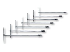 Set 7 chiavi a T con bussola snodata esagonale Kravm, 8-19mm Set 7 chiavi a T con bussola snodata esagonale Kravm, 8-19mm