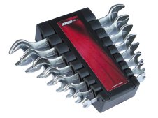 Serie 8 chiavi a forchetta Kravm 6-22mm con supporto appendibile Serie 8 chiavi a forchetta Kravm 6-22mm con supporto appendibile