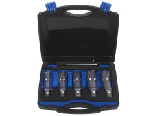 Assortimento 5 frese a carotare lunghe Krino in TCT con attacco Weldon in valigetta, 24-32mm Assortimento 5 frese a carotare lunghe Krino in TCT con attacco Weldon in valigetta, 24-32mm