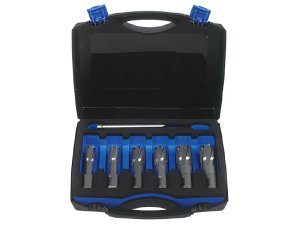 Assortimento 6 frese a carotare corte Krino in TCT con attacco Weldon in valigetta, 12-22mm