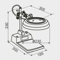 Lente di ingrandimento a LED con regolazione 2x base 300x185mm