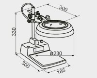 Lente di ingrandimento a LED LA920A base 300x185 mm