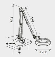 Lente di ingrandimento a LED LA920B braccio 1000mm