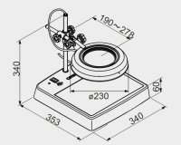 Lente di ingrandimento a LED LA920C base 353x340mm