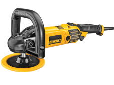 Lucidatrice DeWalt 150/180mm 1250W con platorello e tampone in lana