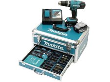 Trapano avvitatore a percussione Makita 18V LXT con 2 batterie 3.0Ah, valigetta e 96 accessori Trapano avvitatore a percussione Makita 18V LXT con 2 batterie 3.0Ah, valigetta e 96 accessori