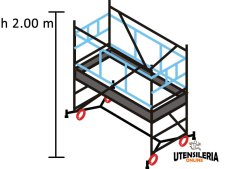 Ponteggio GRIM EU 75 Marchetti m 0.75x1.65x2.00 base estraibile Ø 150