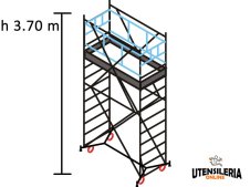 Ponteggio GRIM EU 75 Marchetti m 0.75x1.65x3.70 base estraibile Ø 150