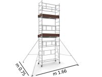 Ponteggio SMART TOWER Marchetti in alluminio m 0.75x1.66x6.25