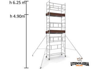 Ponteggio SMART TOWER Marchetti in alluminio m 0.75x1.66x6.25