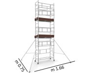 Ponteggio SMART TOWER Marchetti in alluminio m 0.75x1.66x6.66